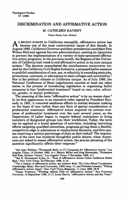 discrimination and affirmative action