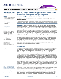 Dual-FOV Raman and Doppler lidar studies of aerosol