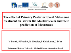 New blood markers for metastatic disease of posterior uveal