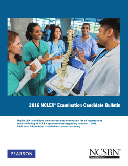 2016 NCLEX® Examination Candidate Bulletin