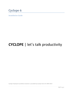 Installation Guide - Cyclope