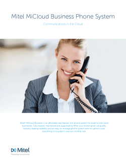 Mitel MiCloud Business Phone System