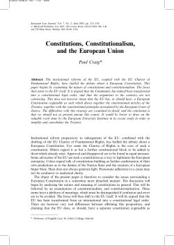 Constitutions, Constitutionalism, and the European Union