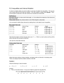 R.2 Inequalities and Interval Notation