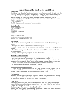 Access Statement - South Lodge Guest House Bridlington