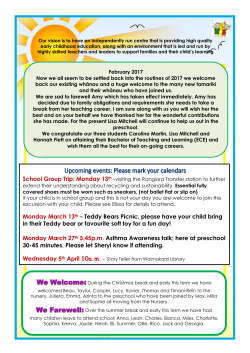 Jan - Feb 2017 Newsletter