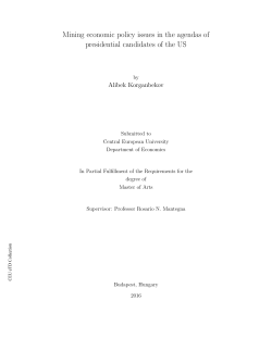 Mining economic policy issues in the agendas of presidential