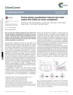 Proton-driven coordination-induced spin state switch
