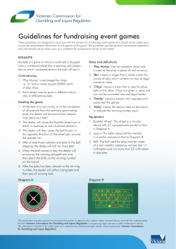 Roulette - Victorian Commission for Gambling and Liquor Regulation