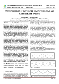 parametric study of castellated beam with circular and diamond
