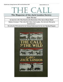 The Magazine of the Jack London Society