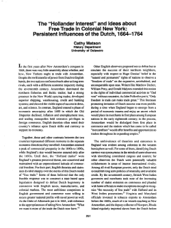 Matson, The "Hollander Interest"