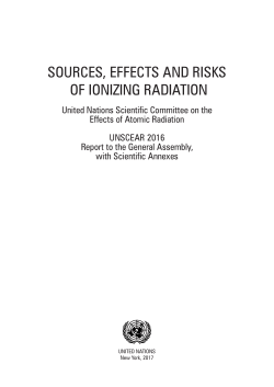 Sources, Effects and Risks of Ionizing Radiation.