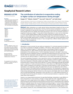 The contribution of reduction in evaporative cooling to higher