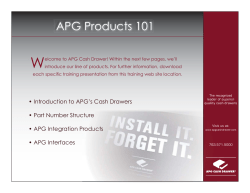 Product Overview - APG Cash Drawer