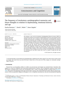 The frequency of involuntary autobiographical