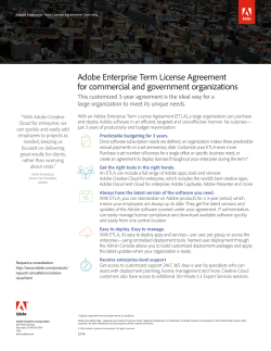 Adobe Enterprise Term License Agreement for commercial and