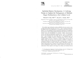 Epithelial Barrier Dysf~~nction: A Unifying Theme to Explain the