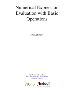 Numerical Expression Evaluation with Basic Operations