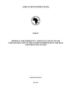 Sudan - Emergency Assistance to Blue Nile and White Nile States