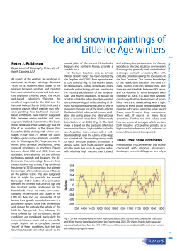 Ice and snow in paintings of Little Ice Age winters
