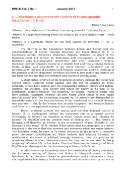 EL Doctorow`s Ragtime in the Context of Historiographic Metafiction