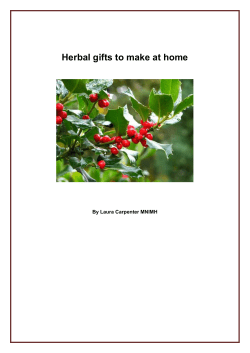 Herbal gifts to make at home