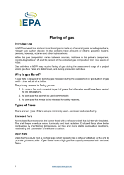 Flaring of gas