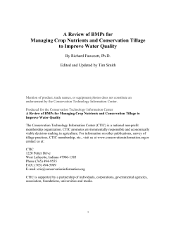 A Review of BMPs for Managing Crop Nutrients and Conservation