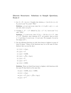 Discrete Structures: Solutions to Sample Questions, Exam 2