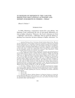 in defense of deference: the case for respecting