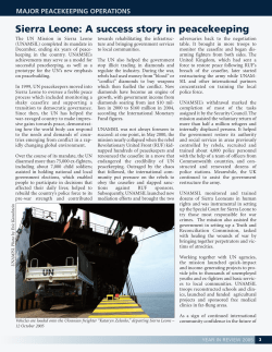 Sierra Leone: A success story in peacekeeping