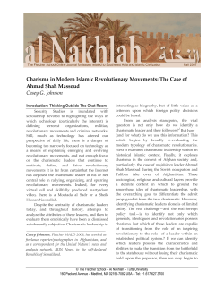 Charisma in Modern Islamic Revolutionary Movements: The Case of