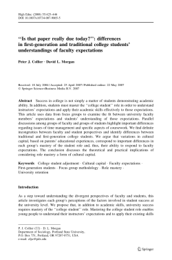 Is that paper really due today?&rdquo;: differences in