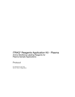 iTRAQ® Reagents Application Kit-Plasma
