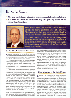 Dr. Saliba Sarsar - Monmouth University