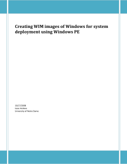 Creating WIM images of Windows XP for system deployment using