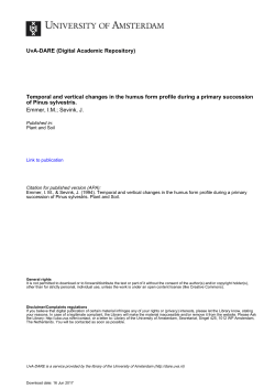 Temporal and vertical changes in the humus form - UvA-DARE