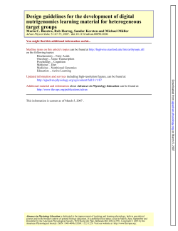 target groups nutrigenomics learning material for heterogeneous