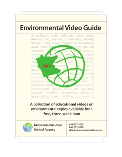 Environmental Video Guide - Minnesota Pollution Control Agency