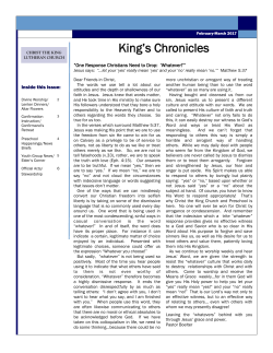 Newsletter - Christ the King Lutheran Church