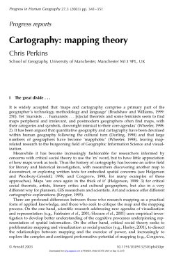 Cartography: mapping theory