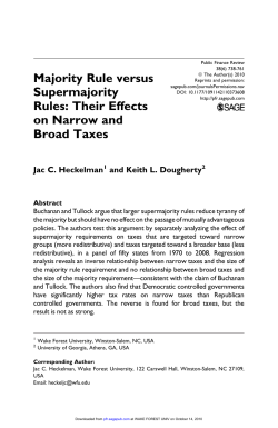 Majority Rule versus Supermajority Rules: Their Effects on Narrow