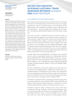 SALTED FISH INDUSTRY IN ROMAN LUSITANIA: TRADE