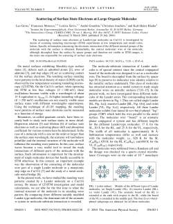 Scattering of Surface State Electrons at Large Organic Molecules