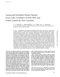 Correlation of DNA, RNA, and Protein Content By Flow Cytometry
