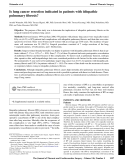 Is lung cancer resection indicated in patients with idiopathic
