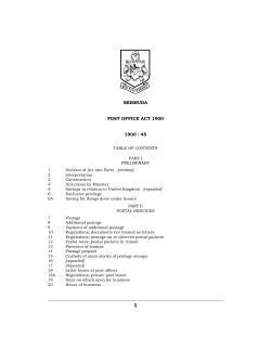 Post Office Act 1900 - Bermuda Laws Online