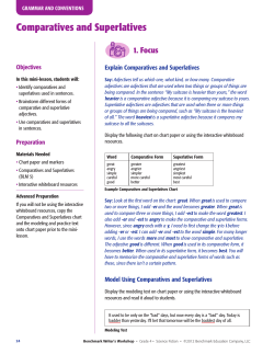 Comparatives and Superlatives