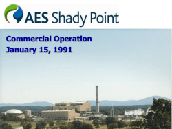 Commercial Operation January 15, 1991